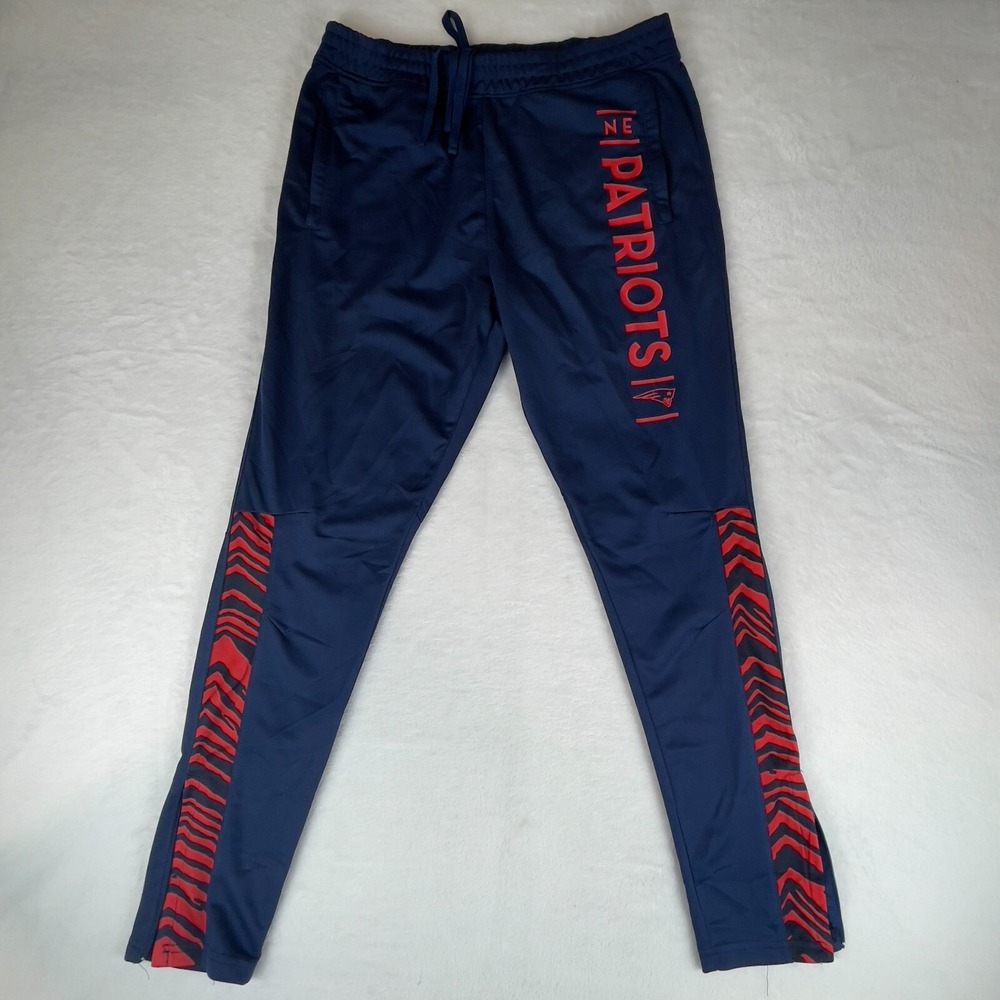 New England Patriots‎ Track Pants Mens Blue Tapered Elastic Waist NFL Football